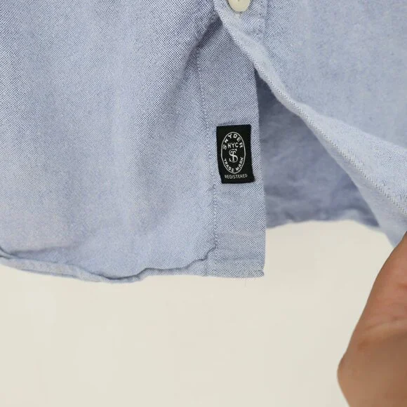 Todd Snyder Japanese Selvedge Oxford shirt men medium blue Long Sleeve Chambray